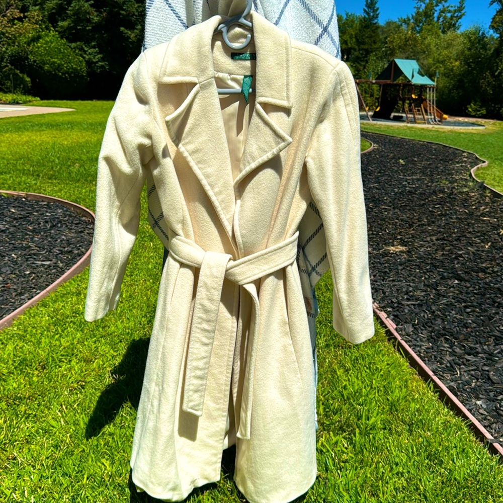 Make an offer! Cream colored wrap coat.